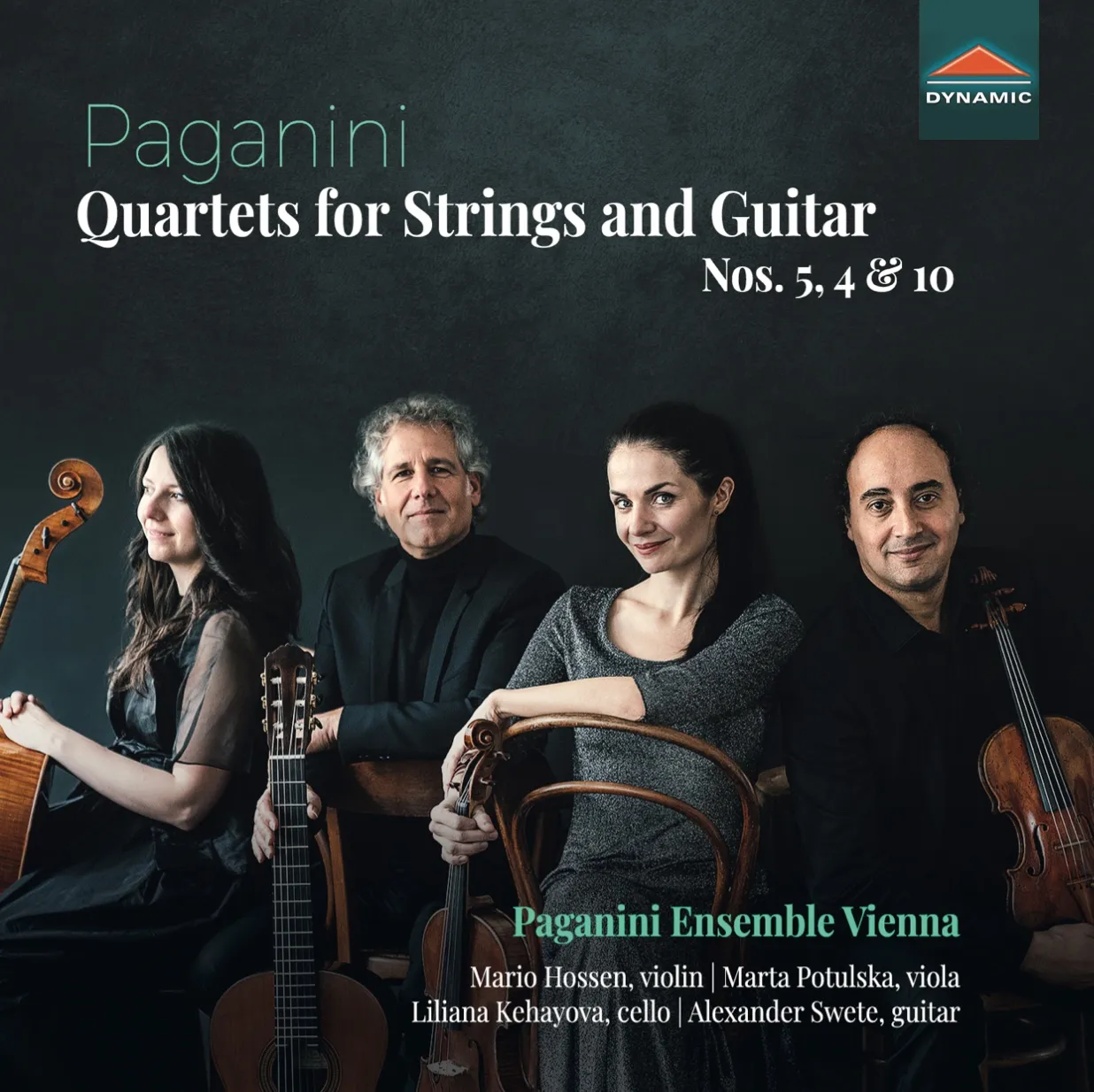 Cover of Niccolò Paganini – Quartets for Strings and Guitar, Nos. 5, 4 & 10